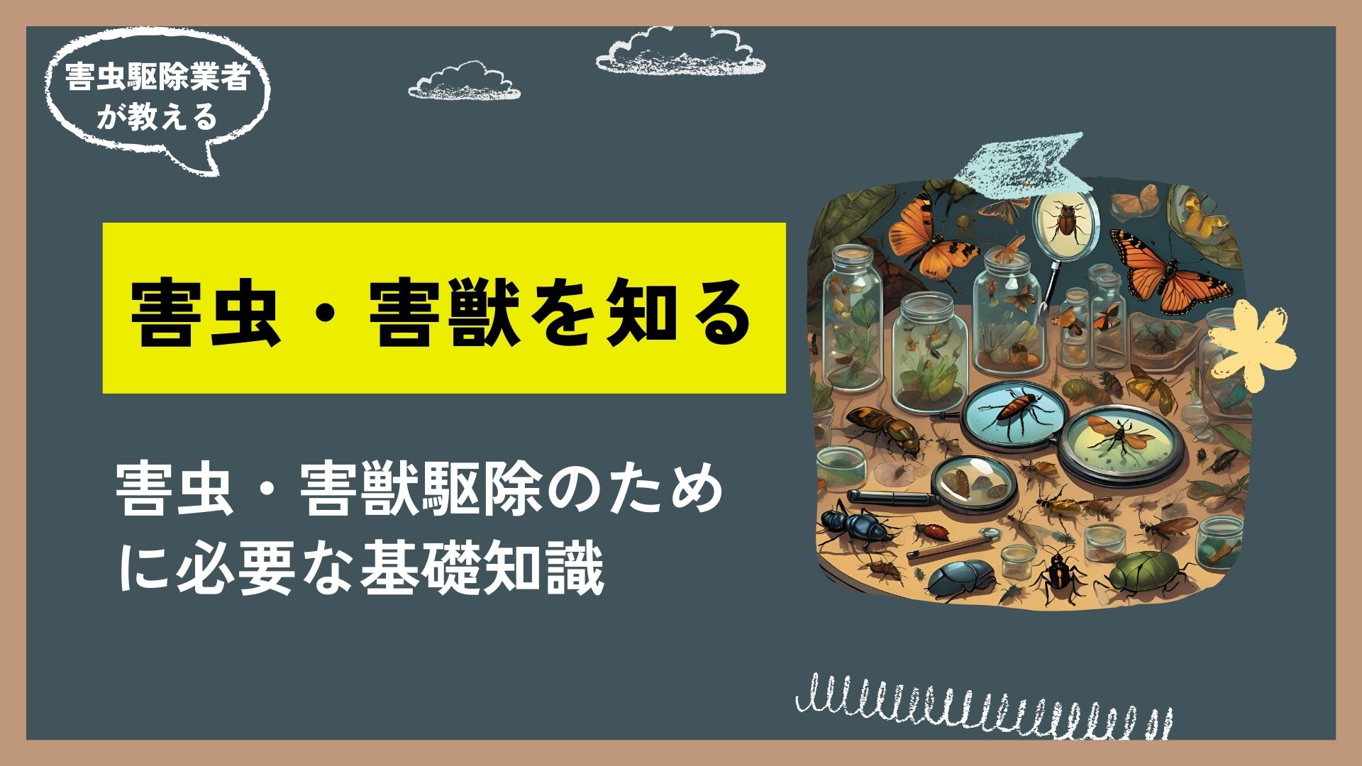 害虫・害獣について専門駆除業者がご紹介